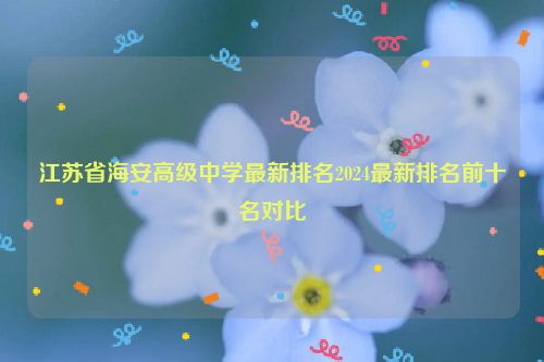 江苏省海安高级中学最新排名2024最新排名前十名对比