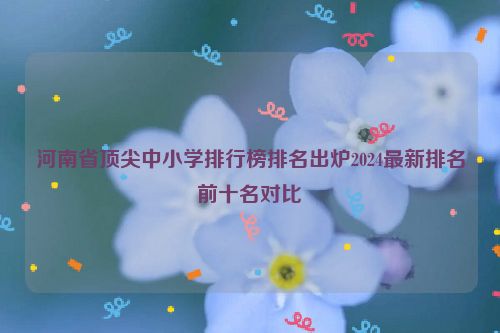 河南省顶尖中小学排行榜排名出炉2024最新排名前十名对比